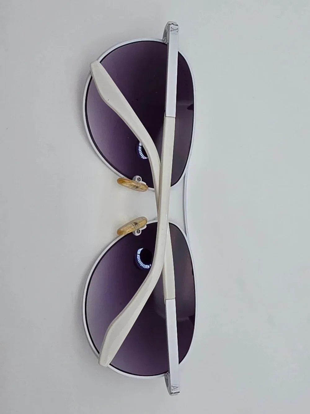 Armani Exchange AX037/S White Frame Grey Gradient Lens Aviator Sunglasses w Case